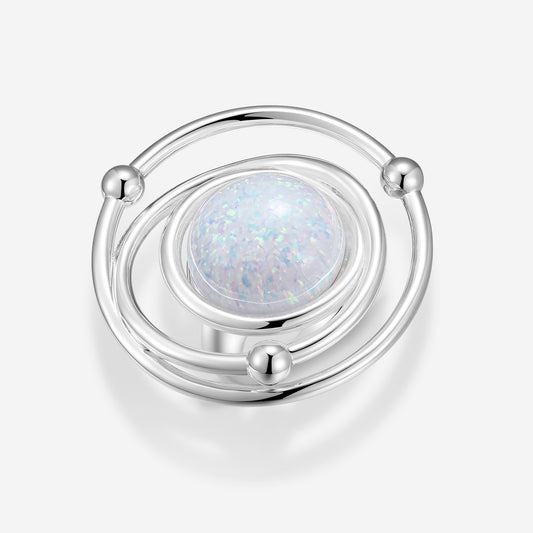 ABSOLUTE RING Ring in 925‰ silver with white opal PSOR08 